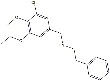 N-(3-chloro-5-ethoxy-4-methoxybenzyl)-N-(2-phenylethyl)amine 结构式