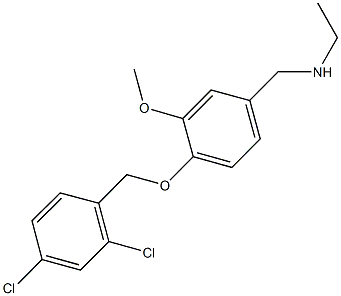 N-{4-[(2,4-dichlorobenzyl)oxy]-3-methoxybenzyl}-N-ethylamine Structure