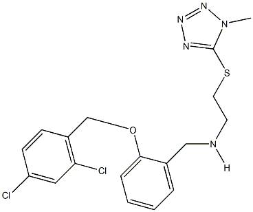 N-{2-[(2,4-dichlorobenzyl)oxy]benzyl}-N-{2-[(1-methyl-1H-tetraazol-5-yl)sulfanyl]ethyl}amine Struktur