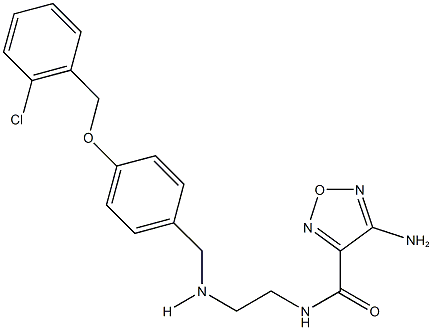 4-amino-N-[2-({4-[(2-chlorobenzyl)oxy]benzyl}amino)ethyl]-1,2,5-oxadiazole-3-carboxamide Structure