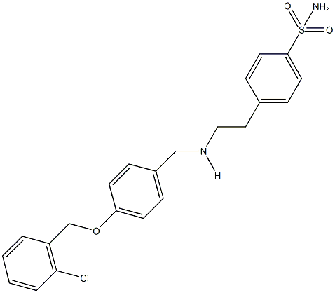 4-[2-({4-[(2-chlorobenzyl)oxy]benzyl}amino)ethyl]benzenesulfonamide,893585-89-2,结构式