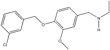 N-{4-[(3-chlorobenzyl)oxy]-3-methoxybenzyl}-N-ethylamine Structure