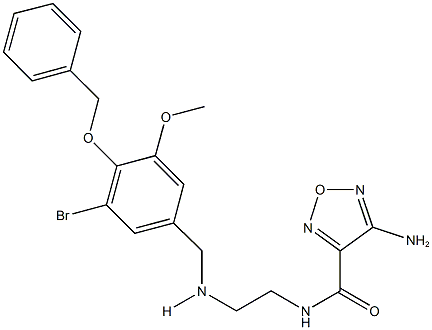 4-amino-N-(2-{[4-(benzyloxy)-3-bromo-5-methoxybenzyl]amino}ethyl)-1,2,5-oxadiazole-3-carboxamide,893587-89-8,结构式