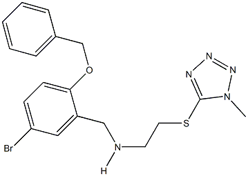 N-[2-(benzyloxy)-5-bromobenzyl]-N-{2-[(1-methyl-1H-tetraazol-5-yl)sulfanyl]ethyl}amine Structure