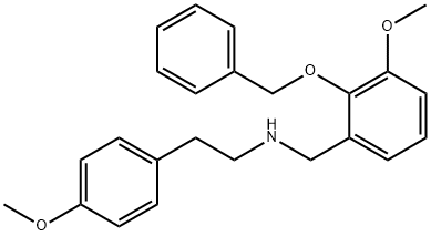 N-[2-(benzyloxy)-3-methoxybenzyl]-N-[2-(4-methoxyphenyl)ethyl]amine Struktur