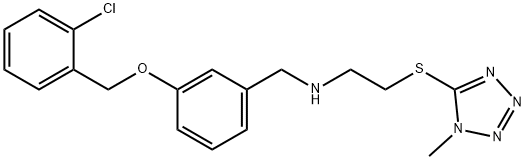 N-{3-[(2-chlorobenzyl)oxy]benzyl}-N-{2-[(1-methyl-1H-tetraazol-5-yl)sulfanyl]ethyl}amine Structure