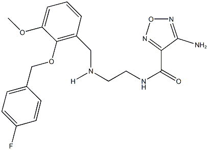 4-amino-N-[2-({2-[(4-fluorobenzyl)oxy]-3-methoxybenzyl}amino)ethyl]-1,2,5-oxadiazole-3-carboxamide Structure