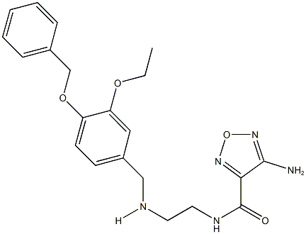 4-amino-N-(2-{[4-(benzyloxy)-3-ethoxybenzyl]amino}ethyl)-1,2,5-oxadiazole-3-carboxamide Struktur