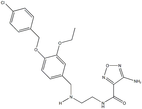 4-amino-N-[2-({4-[(4-chlorobenzyl)oxy]-3-ethoxybenzyl}amino)ethyl]-1,2,5-oxadiazole-3-carboxamide Structure