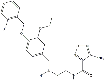 4-amino-N-[2-({4-[(2-chlorobenzyl)oxy]-3-ethoxybenzyl}amino)ethyl]-1,2,5-oxadiazole-3-carboxamide 结构式