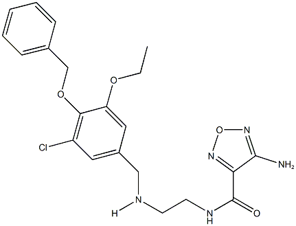 4-amino-N-(2-{[4-(benzyloxy)-3-chloro-5-ethoxybenzyl]amino}ethyl)-1,2,5-oxadiazole-3-carboxamide,893598-63-5,结构式