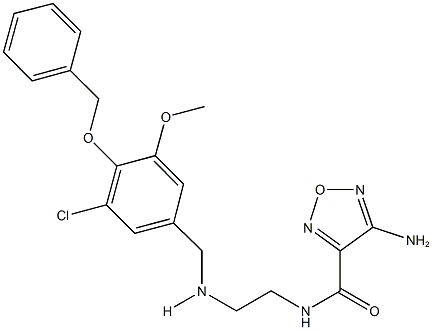4-amino-N-(2-{[4-(benzyloxy)-3-chloro-5-methoxybenzyl]amino}ethyl)-1,2,5-oxadiazole-3-carboxamide 结构式