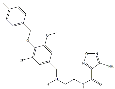 4-amino-N-[2-({3-chloro-4-[(4-fluorobenzyl)oxy]-5-methoxybenzyl}amino)ethyl]-1,2,5-oxadiazole-3-carboxamide Structure