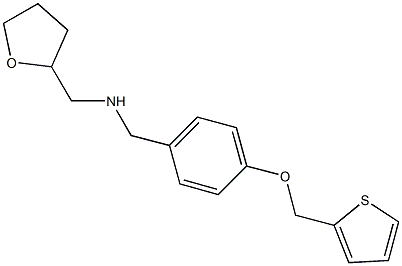 N-(tetrahydro-2-furanylmethyl)-N-[4-(2-thienylmethoxy)benzyl]amine 化学構造式