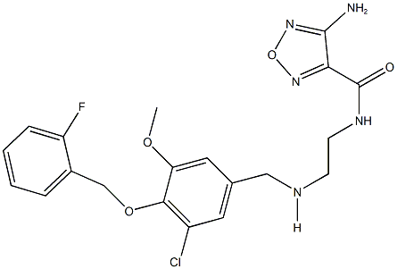 4-amino-N-[2-({3-chloro-4-[(2-fluorobenzyl)oxy]-5-methoxybenzyl}amino)ethyl]-1,2,5-oxadiazole-3-carboxamide|