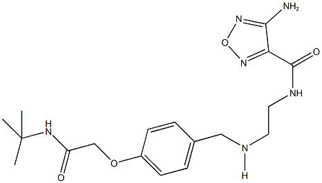 4-amino-N-[2-({4-[2-(tert-butylamino)-2-oxoethoxy]benzyl}amino)ethyl]-1,2,5-oxadiazole-3-carboxamide Structure