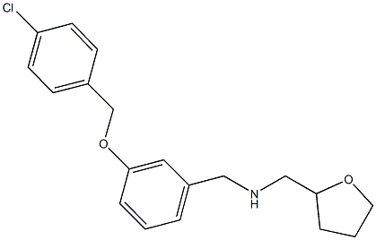 N-{3-[(4-chlorobenzyl)oxy]benzyl}-N-(tetrahydro-2-furanylmethyl)amine 化学構造式