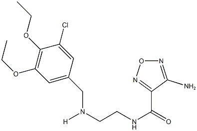 4-amino-N-{2-[(3-chloro-4,5-diethoxybenzyl)amino]ethyl}-1,2,5-oxadiazole-3-carboxamide 结构式