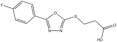 3-{[5-(4-fluorophenyl)-1,3,4-oxadiazol-2-yl]sulfanyl}propanoic acid Structure