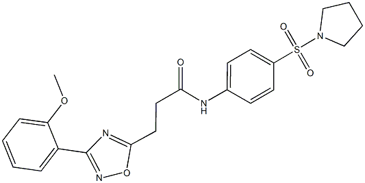 3-[3-(2-methoxyphenyl)-1,2,4-oxadiazol-5-yl]-N-[4-(1-pyrrolidinylsulfonyl)phenyl]propanamide|