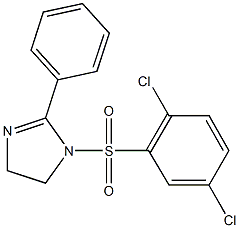 1-[(2,5-dichlorophenyl)sulfonyl]-2-phenyl-4,5-dihydro-1H-imidazole Struktur