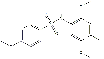 N-(4-chloro-2,5-dimethoxyphenyl)-4-methoxy-3-methylbenzenesulfonamide Structure