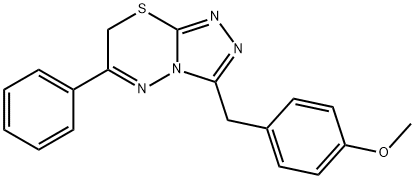 3-(4-methoxybenzyl)-6-phenyl-7H-[1,2,4]triazolo[3,4-b][1,3,4]thiadiazine 化学構造式