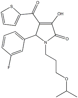 5-(3-fluorophenyl)-3-hydroxy-1-(3-isopropoxypropyl)-4-(2-thienylcarbonyl)-1,5-dihydro-2H-pyrrol-2-one 结构式