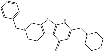 7-benzyl-2-(4-morpholinylmethyl)-5,6,7,8-tetrahydropyrido[4',3':4,5]thieno[2,3-d]pyrimidin-4(3H)-one Structure