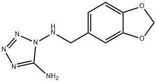 N-(5-amino-1H-tetraazol-1-yl)-N-(1,3-benzodioxol-5-ylmethyl)amine 结构式