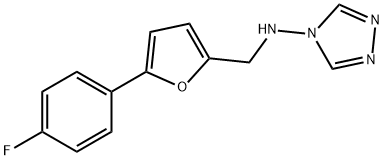 N-{[5-(4-fluorophenyl)-2-furyl]methyl}-N-(4H-1,2,4-triazol-4-yl)amine Structure