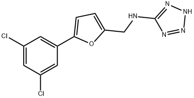 N-{[5-(3,5-dichlorophenyl)-2-furyl]methyl}-N-(2H-tetraazol-5-yl)amine Structure