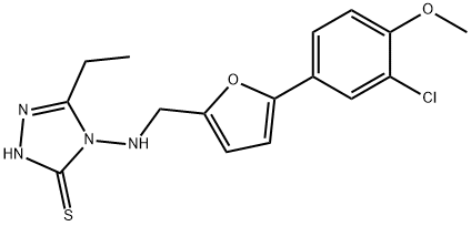 894857-54-6 4-({[5-(3-chloro-4-methoxyphenyl)-2-furyl]methyl}amino)-5-ethyl-4H-1,2,4-triazol-3-yl hydrosulfide