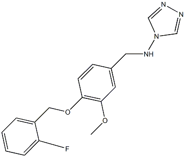 N-{4-[(2-fluorobenzyl)oxy]-3-methoxybenzyl}-N-(4H-1,2,4-triazol-4-yl)amine Structure