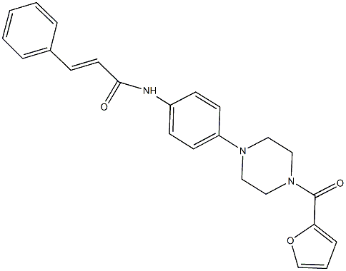 N-{4-[4-(2-furoyl)-1-piperazinyl]phenyl}-3-phenylacrylamide Struktur