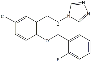 N-{5-chloro-2-[(2-fluorobenzyl)oxy]benzyl}-N-(4H-1,2,4-triazol-4-yl)amine Struktur