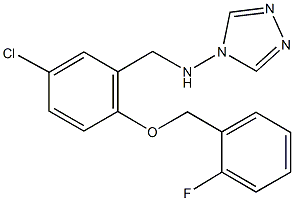 N-{5-chloro-2-[(2-fluorobenzyl)oxy]benzyl}-N-(4H-1,2,4-triazol-4-yl)amine,894868-40-7,结构式