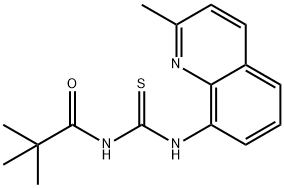 N-(2,2-dimethylpropanoyl)-N'-(2-methyl-8-quinolinyl)thiourea Structure