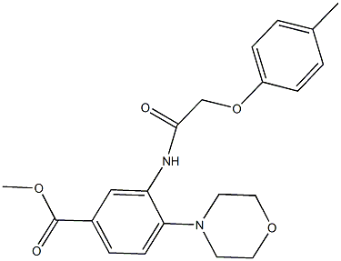 methyl 3-{[(4-methylphenoxy)acetyl]amino}-4-(4-morpholinyl)benzoate,895072-63-6,结构式