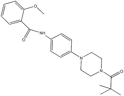 N-{4-[4-(2,2-dimethylpropanoyl)-1-piperazinyl]phenyl}-2-methoxybenzamide Structure