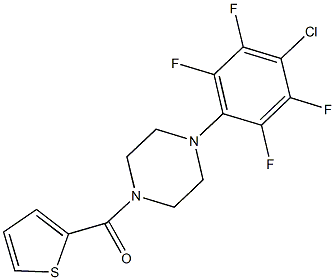 1-(4-chloro-2,3,5,6-tetrafluorophenyl)-4-(2-thienylcarbonyl)piperazine Structure