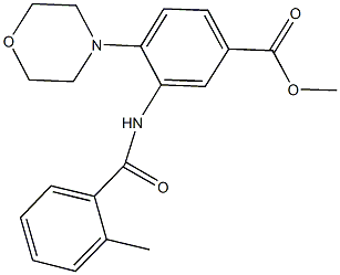 methyl 3-[(2-methylbenzoyl)amino]-4-(4-morpholinyl)benzoate 结构式