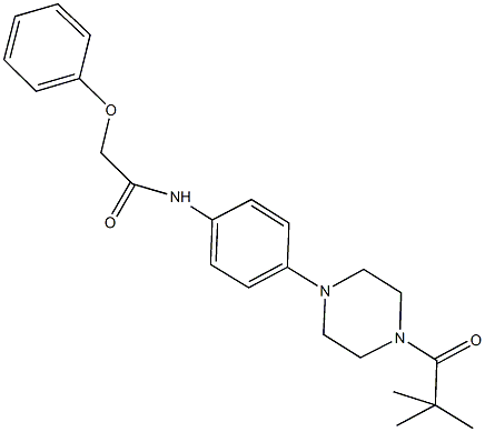 895075-57-7 N-{4-[4-(2,2-dimethylpropanoyl)-1-piperazinyl]phenyl}-2-phenoxyacetamide