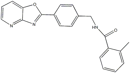 2-methyl-N-(4-[1,3]oxazolo[4,5-b]pyridin-2-ylbenzyl)benzamide 结构式