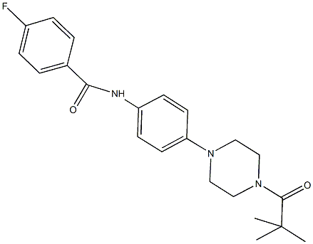 N-{4-[4-(2,2-dimethylpropanoyl)-1-piperazinyl]phenyl}-4-fluorobenzamide Structure