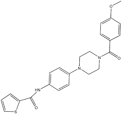 N-{4-[4-(4-methoxybenzoyl)-1-piperazinyl]phenyl}-2-thiophenecarboxamide,895090-48-9,结构式