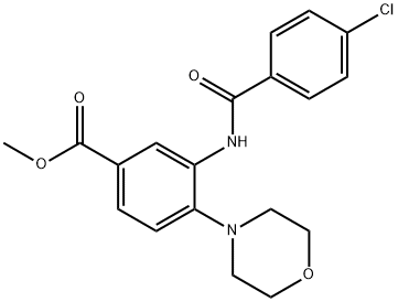 methyl 3-[(4-chlorobenzoyl)amino]-4-(4-morpholinyl)benzoate Struktur