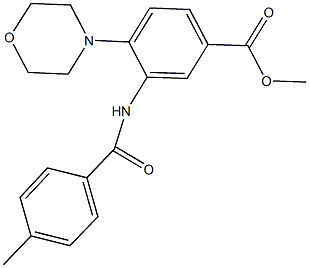 methyl 3-[(4-methylbenzoyl)amino]-4-(4-morpholinyl)benzoate 化学構造式