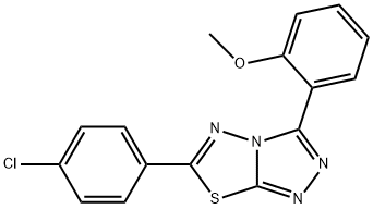 2-[6-(4-chlorophenyl)[1,2,4]triazolo[3,4-b][1,3,4]thiadiazol-3-yl]phenyl methyl ether,895330-36-6,结构式