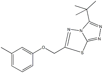 (3-tert-butyl[1,2,4]triazolo[3,4-b][1,3,4]thiadiazol-6-yl)methyl 3-methylphenyl ether,895331-42-7,结构式